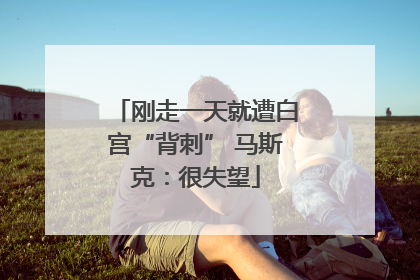 刚走一天就遭白宫“背刺” 马斯克：很失望