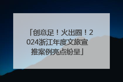 创意足！火出圈！2024浙江年度文旅宣推案例亮点纷呈