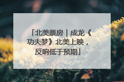 北美票房｜成龙《功夫梦》北美上映，反响低于预期