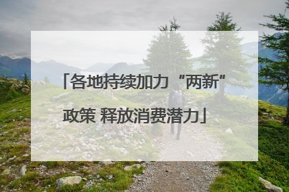 各地持续加力“两新”政策 释放消费潜力