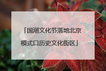 国潮文化节落地北京模式口历史文化街区