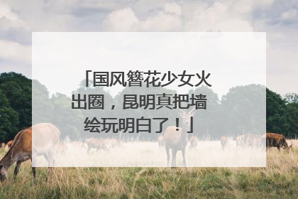 国风簪花少女火出圈，昆明真把墙绘玩明白了！