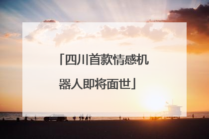 四川首款情感机器人即将面世