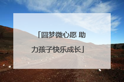 圆梦微心愿 助力孩子快乐成长