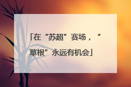 在“苏超”赛场，“草根”永远有机会