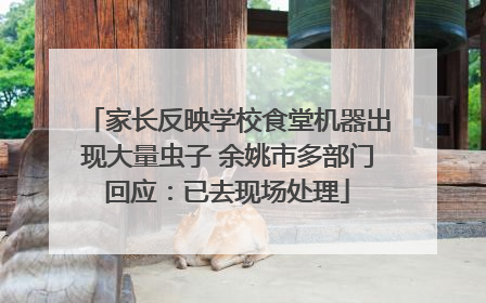 家长反映学校食堂机器出现大量虫子 余姚市多部门回应：已去现场处理