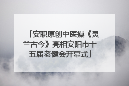 安职原创中医操《灵兰古今》亮相安阳市十五届老健会开幕式