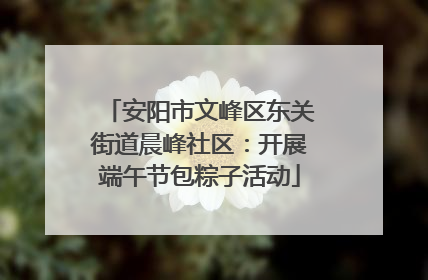 安阳市文峰区东关街道晨峰社区：开展端午节包粽子活动