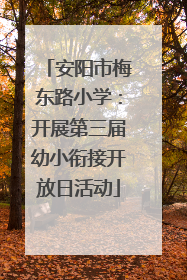 安阳市梅东路小学：开展第三届幼小衔接开放日活动