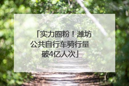 实力圈粉！潍坊公共自行车骑行量破4亿人次