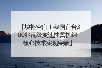 填补空白！我国首台300兆瓦级变速抽蓄机组核心技术实现突破