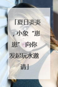 夏日炎炎，小象“崽崽” 向你发起玩水邀请