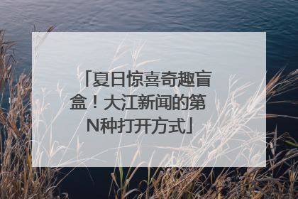 夏日惊喜奇趣盲盒！大江新闻的第N种打开方式