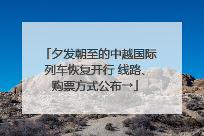 夕发朝至的中越国际列车恢复开行 线路、购票方式公布→