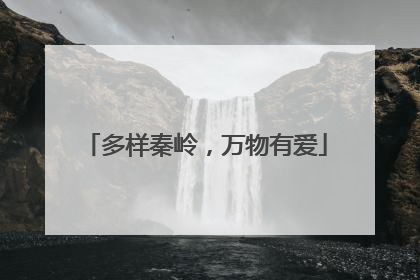 多样秦岭，万物有爱