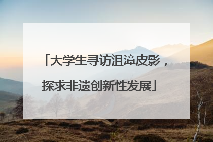 大学生寻访沮漳皮影，探求非遗创新性发展