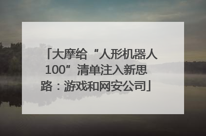 大摩给“人形机器人100”清单注入新思路：游戏和网安公司