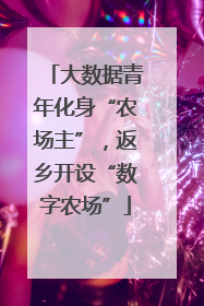大数据青年化身“农场主”，返乡开设“数字农场”