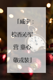 威宁：棕香沁军营 童心敬戎装
