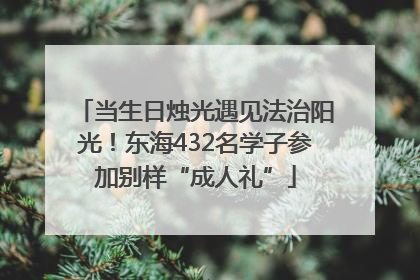 当生日烛光遇见法治阳光！东海432名学子参加别样“成人礼”