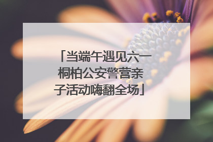 当端午遇见六一 桐柏公安警营亲子活动嗨翻全场