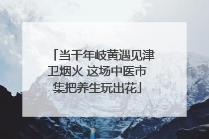 当千年岐黄遇见津卫烟火 这场中医市集把养生玩出花