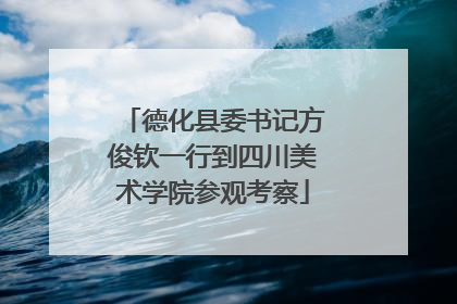 德化县委书记方俊钦一行到四川美术学院参观考察