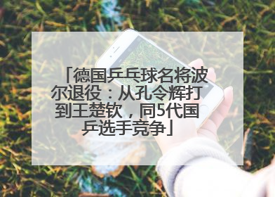 德国乒乓球名将波尔退役：从孔令辉打到王楚钦，同5代国乒选手竞争