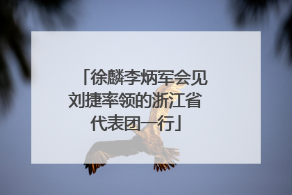 徐麟李炳军会见刘捷率领的浙江省代表团一行