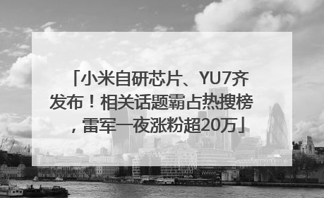 小米自研芯片、YU7齐发布！相关话题霸占热搜榜，雷军一夜涨粉超20万