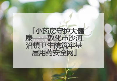 小药房守护大健康——敦化市沙河沿镇卫生院筑牢基层用药安全网