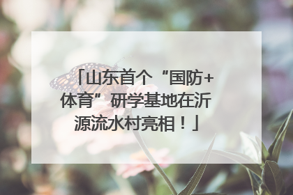 山东首个“国防+体育”研学基地在沂源流水村亮相！