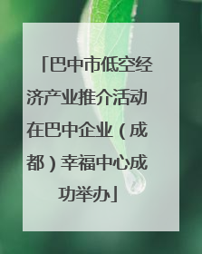 巴中市低空经济产业推介活动在巴中企业（成都）幸福中心成功举办