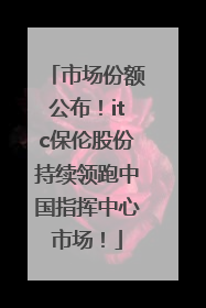 市场份额公布！itc保伦股份持续领跑中国指挥中心市场！