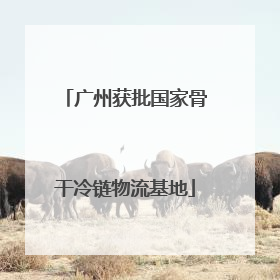 广州获批国家骨干冷链物流基地