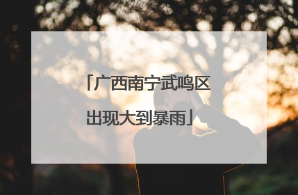 广西南宁武鸣区出现大到暴雨
