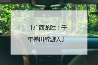 广西龙胜：千年梯田醉游人