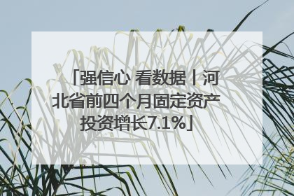 强信心 看数据丨河北省前四个月固定资产投资增长7.1%
