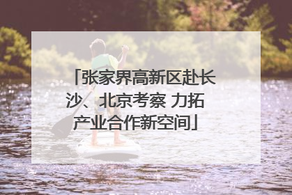 张家界高新区赴长沙、北京考察 力拓产业合作新空间