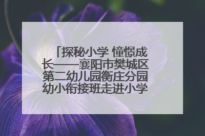 探秘小学 憧憬成长——襄阳市樊城区第二幼儿园衡庄分园幼小衔接班走进小学开展参观体验活动
