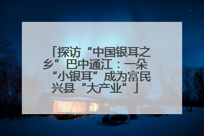 探访“中国银耳之乡”巴中通江：一朵“小银耳”成为富民兴县“大产业”