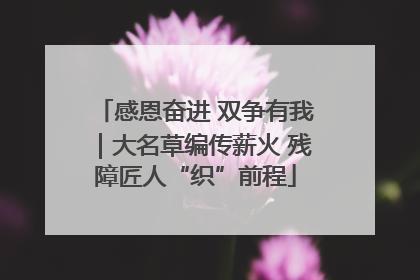 感恩奋进 双争有我｜大名草编传薪火 残障匠人“织”前程
