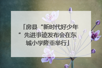 房县“新时代好少年”先进事迹发布会在东城小学隆重举行