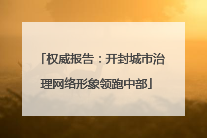 权威报告：开封城市治理网络形象领跑中部