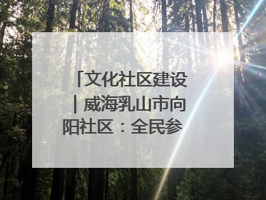 文化社区建设｜威海乳山市向阳社区：全民参与 共建共享