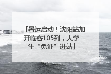 暑运启动！沈阳站加开临客105列，大学生“免证”进站