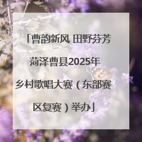 曹韵新风 田野芬芳 菏泽曹县2025年乡村歌唱大赛（东部赛区复赛）举办
