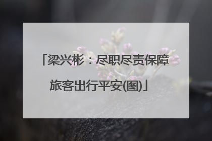 梁兴彬：尽职尽责保障旅客出行平安(图)