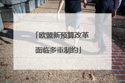 欧盟新预算改革面临多重制约
