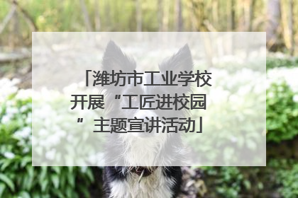 潍坊市工业学校开展“工匠进校园”主题宣讲活动